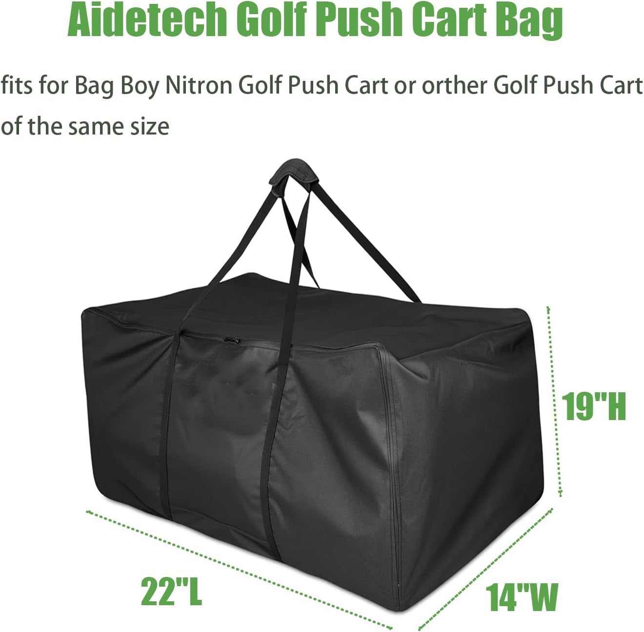 Golf Push Cart Bag, Heavy-Duty Push Carts Carrying Storage Bag