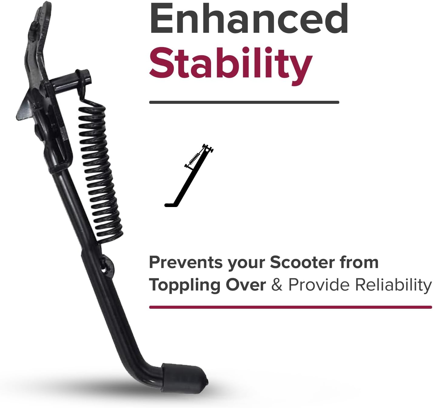 AlveyTech Kickstand for Currie Electric Scooters with 12-1/2" Tires