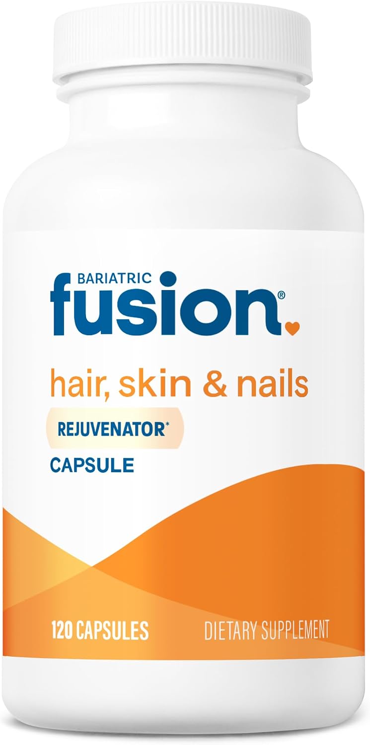 Bariatric Fusion ONE Per Day Bariatric Hair Skin and Nails Vitamins REJUVENATOR for Women | Vegan Hair Growth Vitamins with Biotin, Vitamin B12, and B1 | Easy to Swallow | 60 Capsules