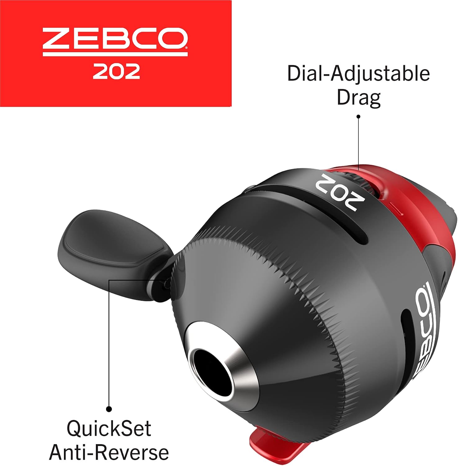Zebco 202 Spincast Reel and Fishing Rod Combo, Right-Hand Retrieve, Pre-Spooled with 10-Pound Line,