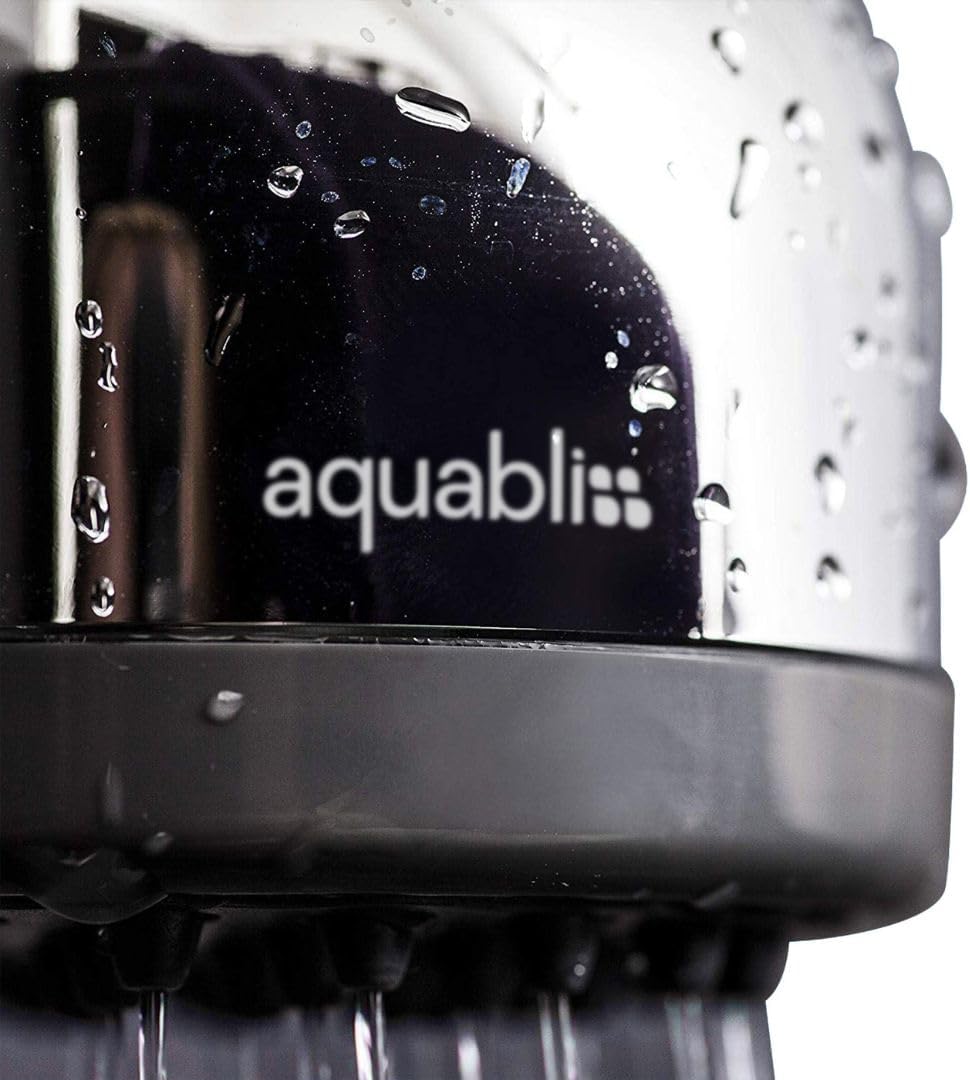 Aquabliss TurboSpa High-Pressure Shower Head - Chrome | 3-inch high-pressure shower head with 42-nozzle wide spray and flow restrictor. Twist-on