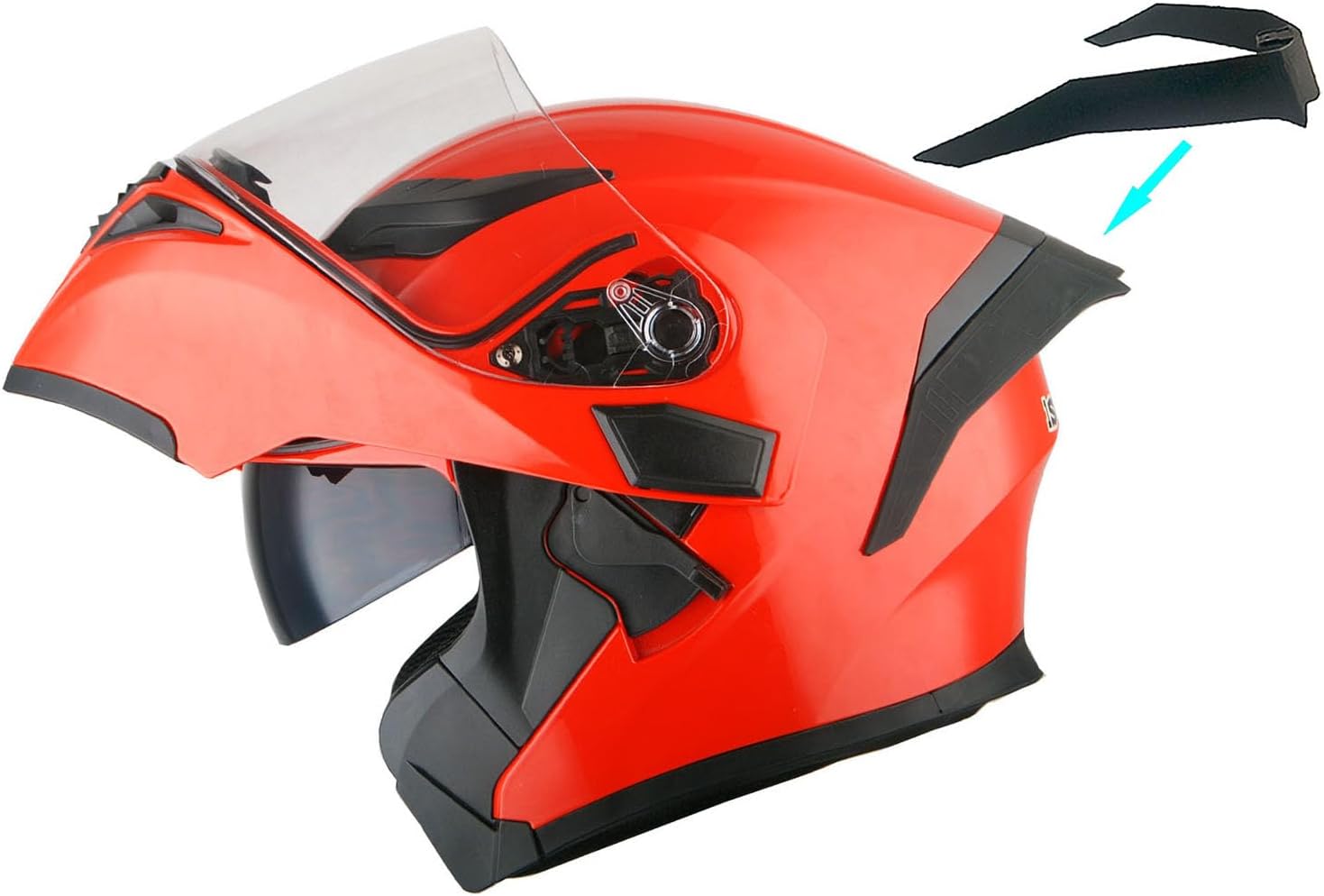 1Storm Motorcycle Modular Full Face Helmet Bike Flip up Dual Visor Sun Shield: HB89 Matt Black