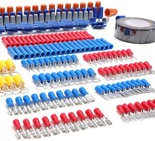 WORKPRO Crimping Tool Kit with 582PCS Heat Shrink Wire Connectors | Electrical Wire Terminals for AWG 22-10, 3-in-1 Wire Strippers Cutters & Crimpers