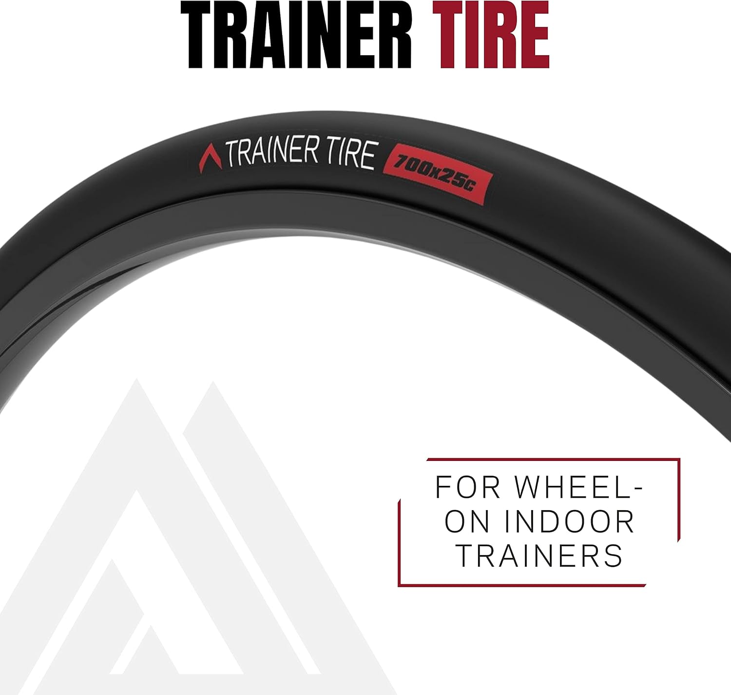 KOM Cycling Indoor Trainer Tire 700 x 25c - Road Bike Tire With Quiet Long Lasting Proprietary Rubber Compound - Perfect for Saris, Kinetic Kurt