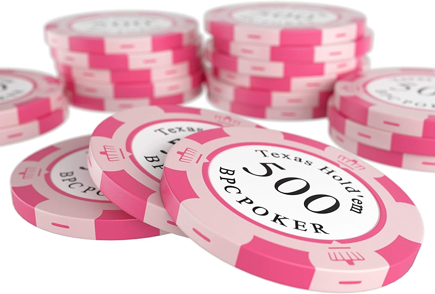 Bullets Playing Cards | Poker Set Corrado | 500 Clay Poker Chips (14 g) with Aluminum Case & Playing Cards – Texas Hold’em