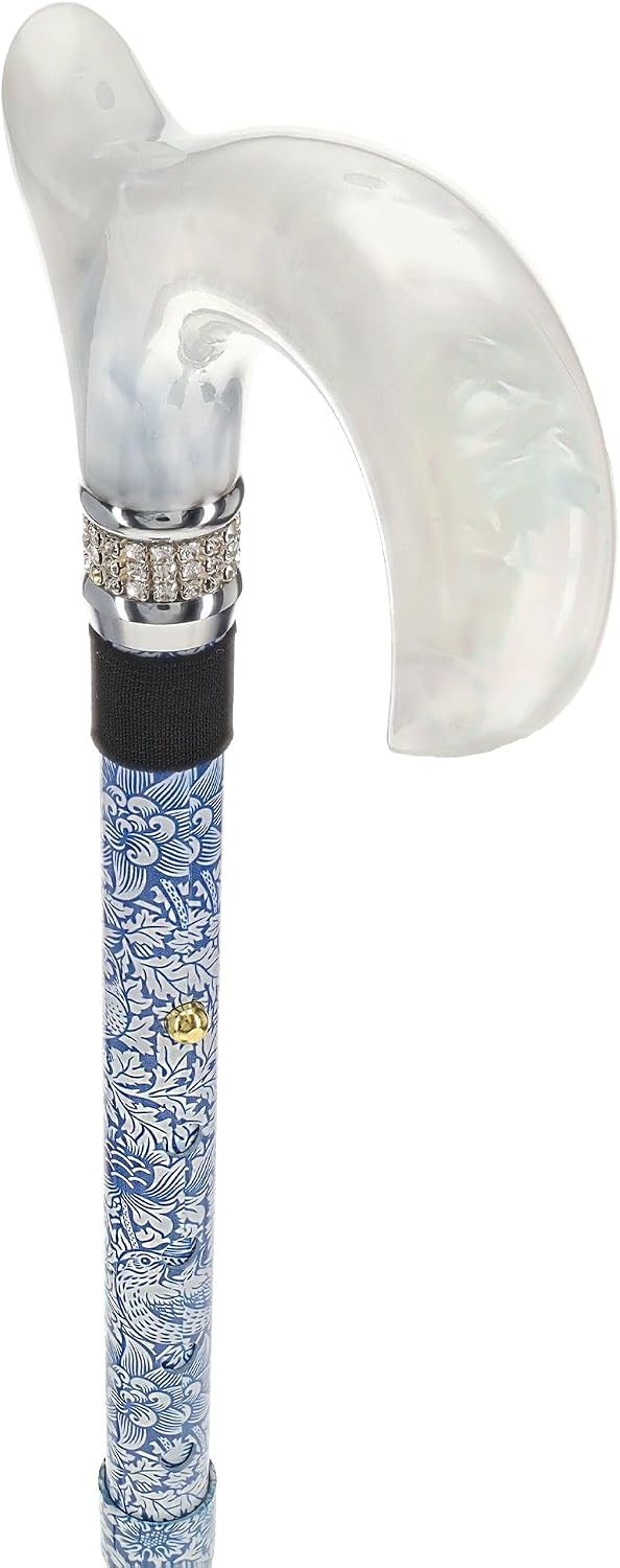 Stylish Walking Sticks – Rhinestone Collar Designer Adjustable Canes Colorful – Best Gift for Men and Women Light Weight Aluminum Shaft & Safe to Walk