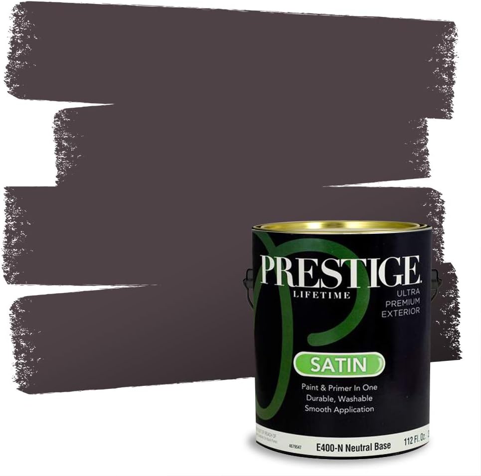 PRESTIGE Paints Exterior Paint and Primer In One, 1-Gallon, Satin, Comparable Match of Sherwin Williams* Ash Violet*