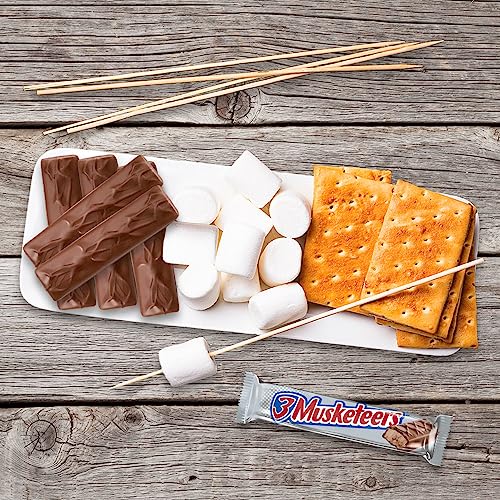 3 MUSKETEERS Milk Chocolate Candy Bars, Full Size, Bulk Candy Box, 36 ct | Light whipped chocolate nougat in full size bars, for sharing, party favors and lunch boxes, gift bag, snack box
