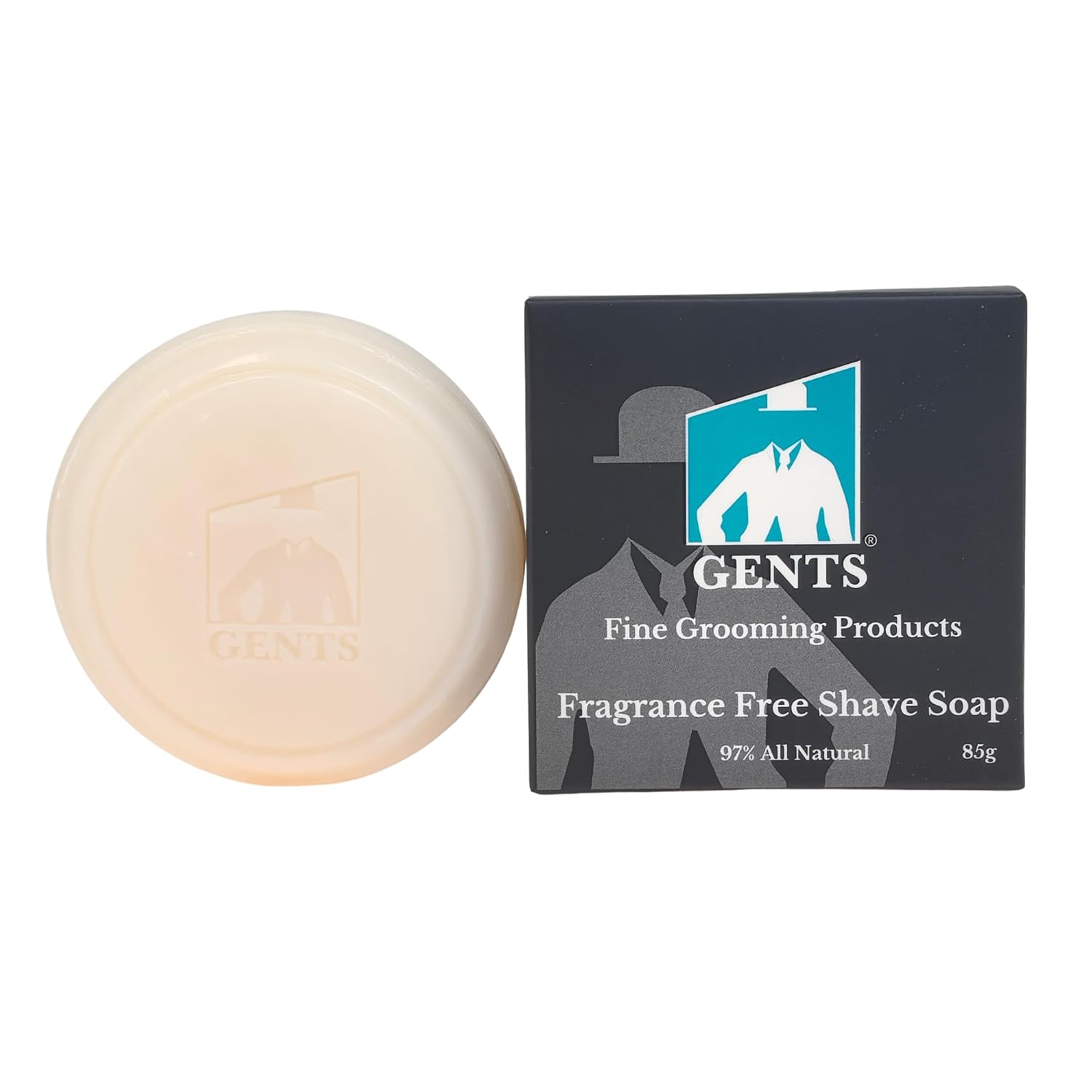 GENTS Men’s Shave Soap, 97% Natural Cedar Pine Scent, Rich Lather Wet Shaving, Traditional Shaving Soap for Men, 3oz Puck