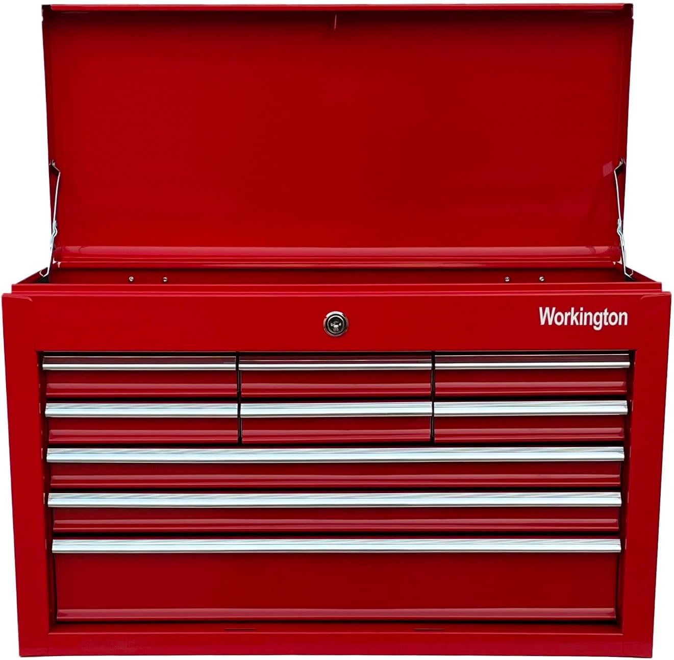 Workington Portable Metal Tool Chest with 9 Drawers, 24" 9-Drawer Tool Chest Cabinet with Ball Bearing Drawer Slides