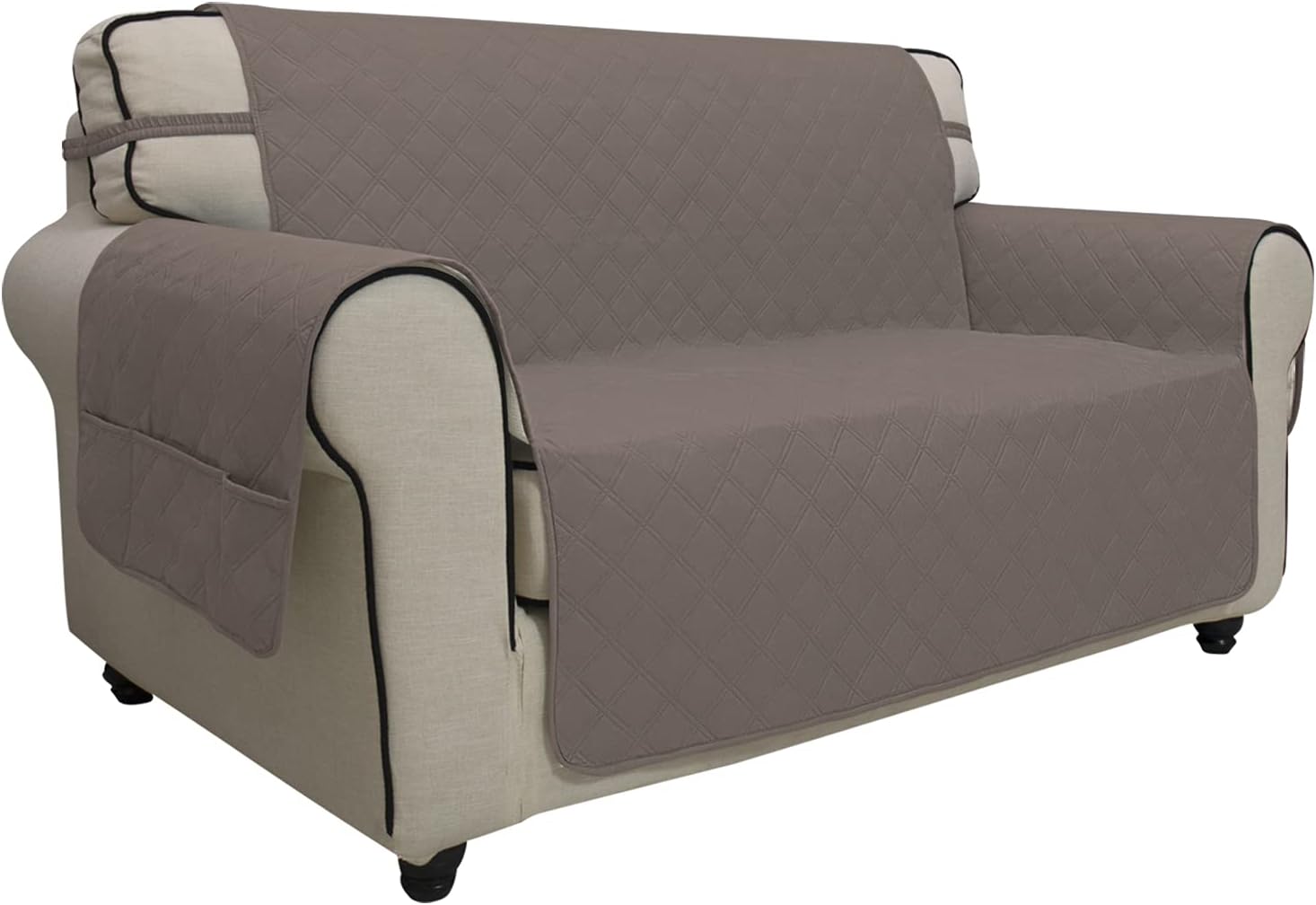 Easy-Going Waterproof Non-Slip Couch Cover, Small Recliner, Chocolate
