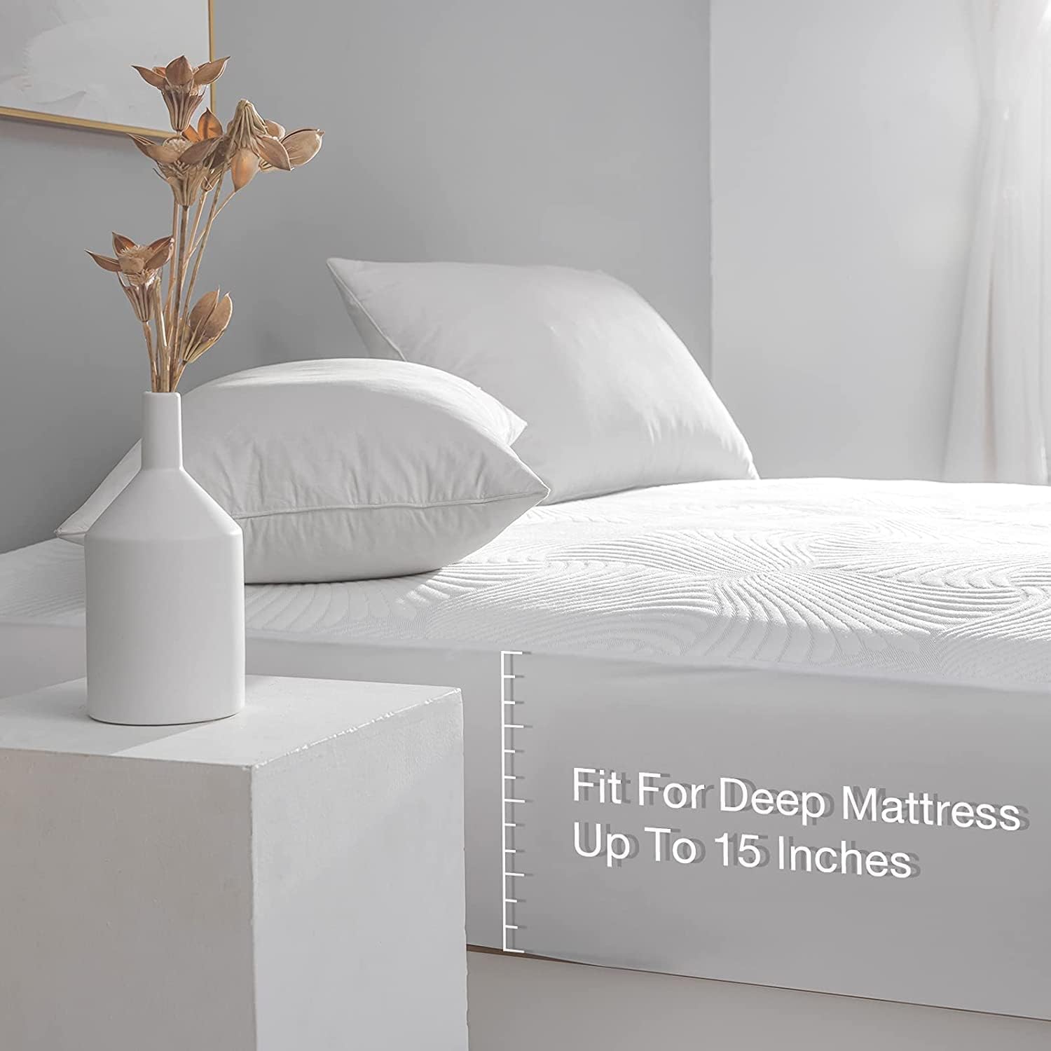 Heated Mattress Pad King, 3D Air Fabric, Preheat & Memory for Cold Winter