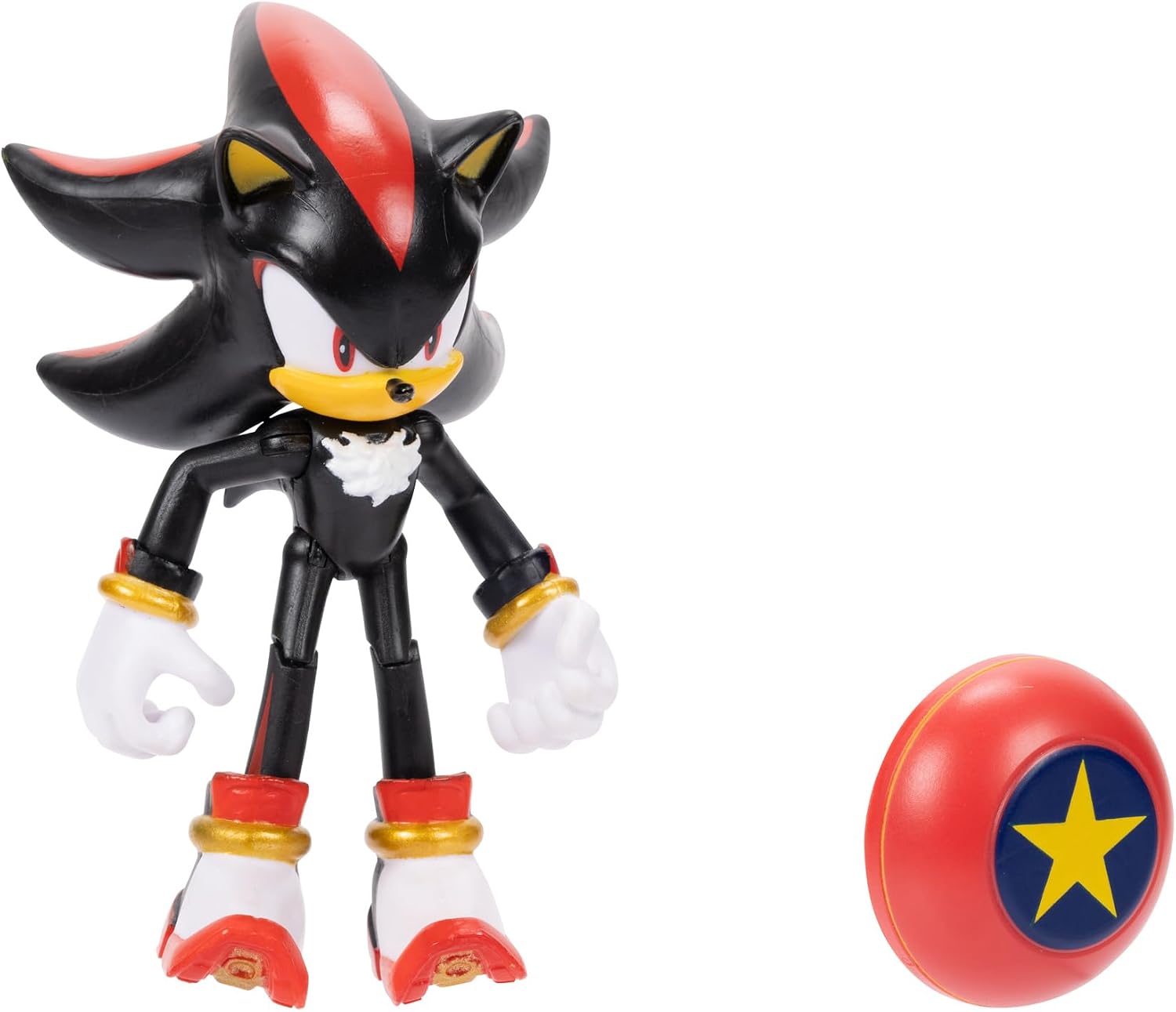 Sonic the Hedgehog 4-inch Shadow Action Figure with Star Spring Accessory. Ages 3+ (Officially licensed by Sega)