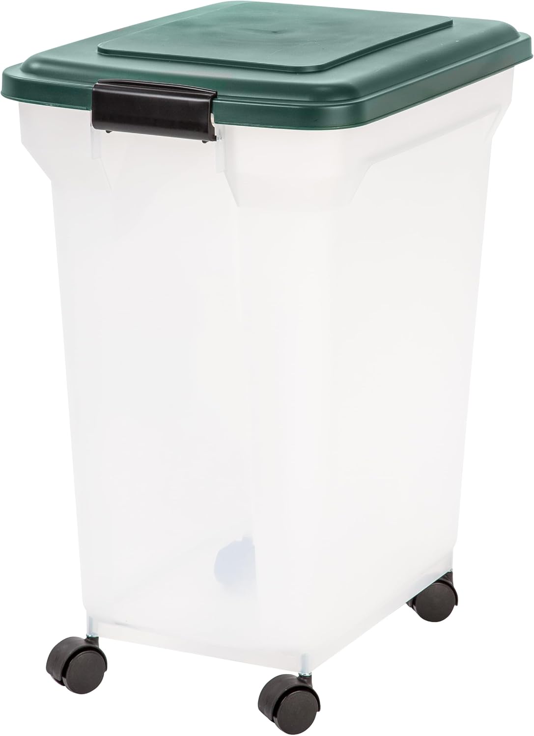 IRIS USA Airtight Pet Food Container, Up to 30 lbs & 11 lbs, Green | Airtight Seal, BPA-Free, 2-Cup Scoop, Stackable Design, Rolling Wheels, Dual Storage