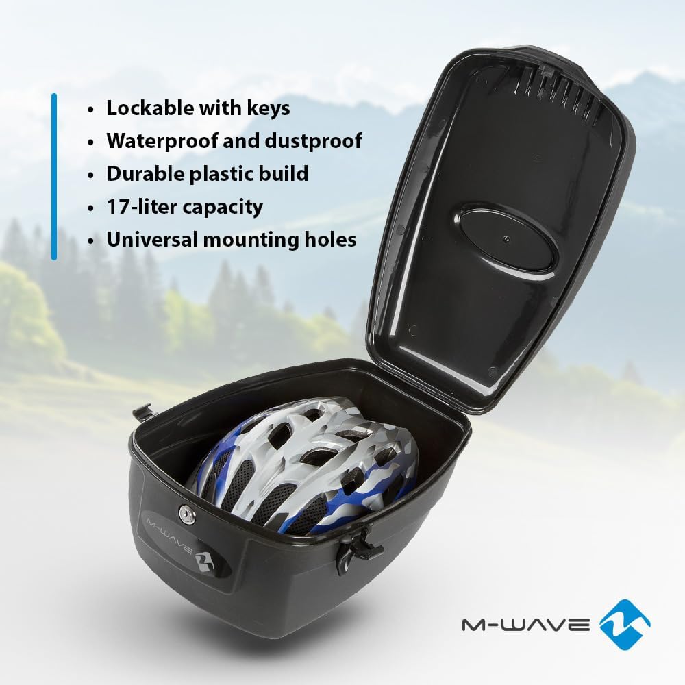 M-Wave Unisex's Amsterdam Bicycle Top Case-Black, Large | bike-panniers-and-rack-trunks