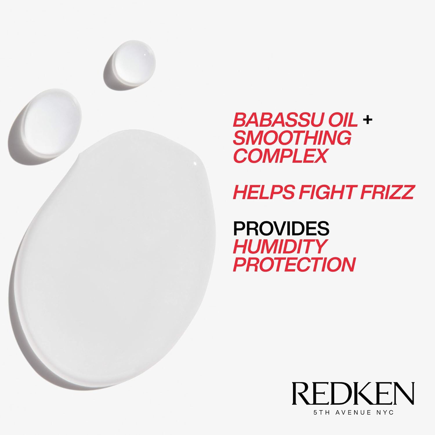 Redken Frizz Dismiss Instant Deflate Sulfate-Free Oil-In-Serum For Frizzy Hair - Enhances Smoothness and Shine With Babassu Oil