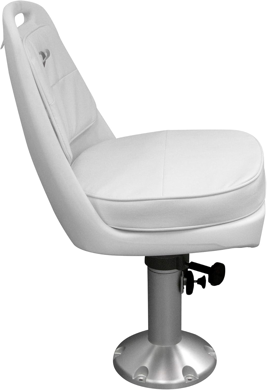 Wise 8WD013-7-710 Standard Pilot Chair with Adjustable Height Pedestal and Seat Mount, White