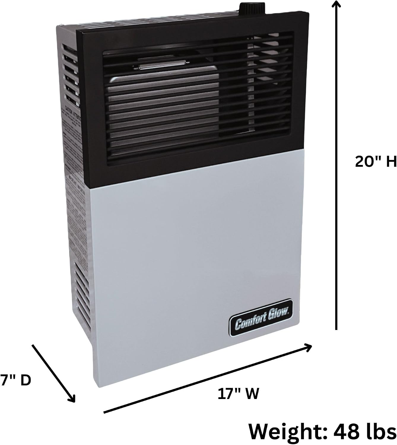 Comfort Glow 11, 000 BTU Direct Vent Liquid Propane Gas Wall Heater, Medium, Gray | Electronic Ignition, Thermostat, Heat up to 350 sq ft Area