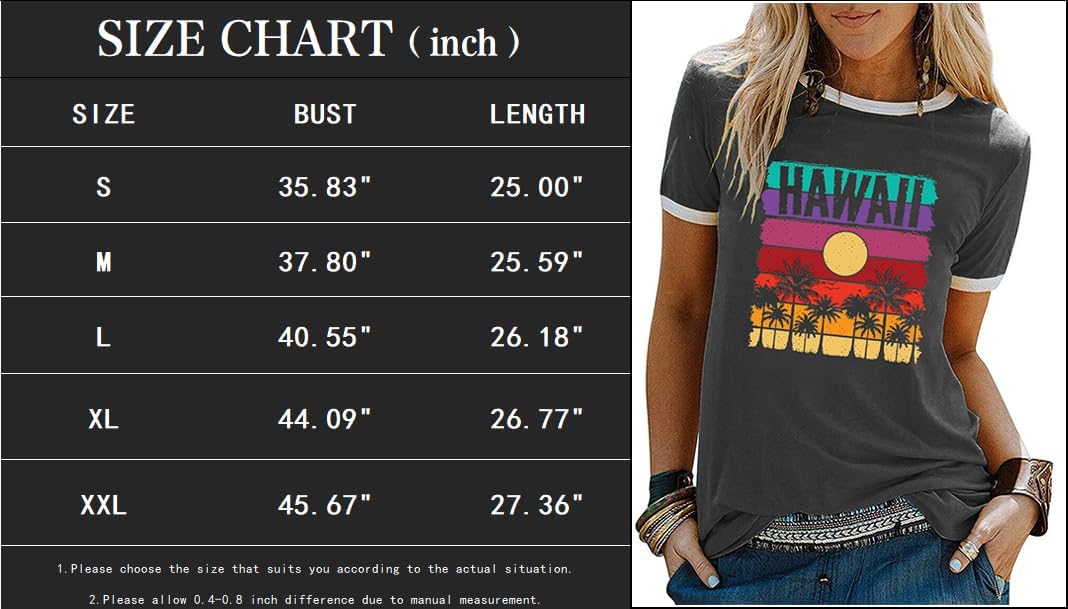 YEXIPO Graphic Tees for Women Short Sleeve Summer Tops Casual Cute T Shirts