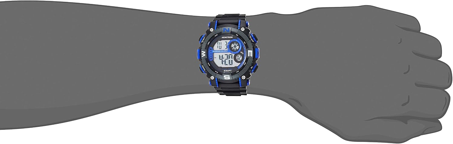 Armitron Sport Men's Digital Chronograph Resin Strap Watch, 40/8284