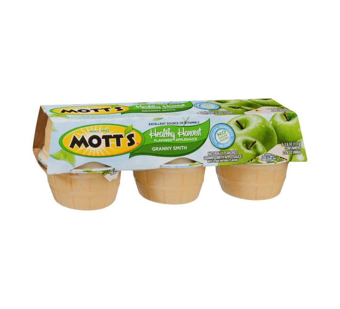 Mott's Healthy Harvest Granny Smith Apple Sauce 6 - 4 oz cups