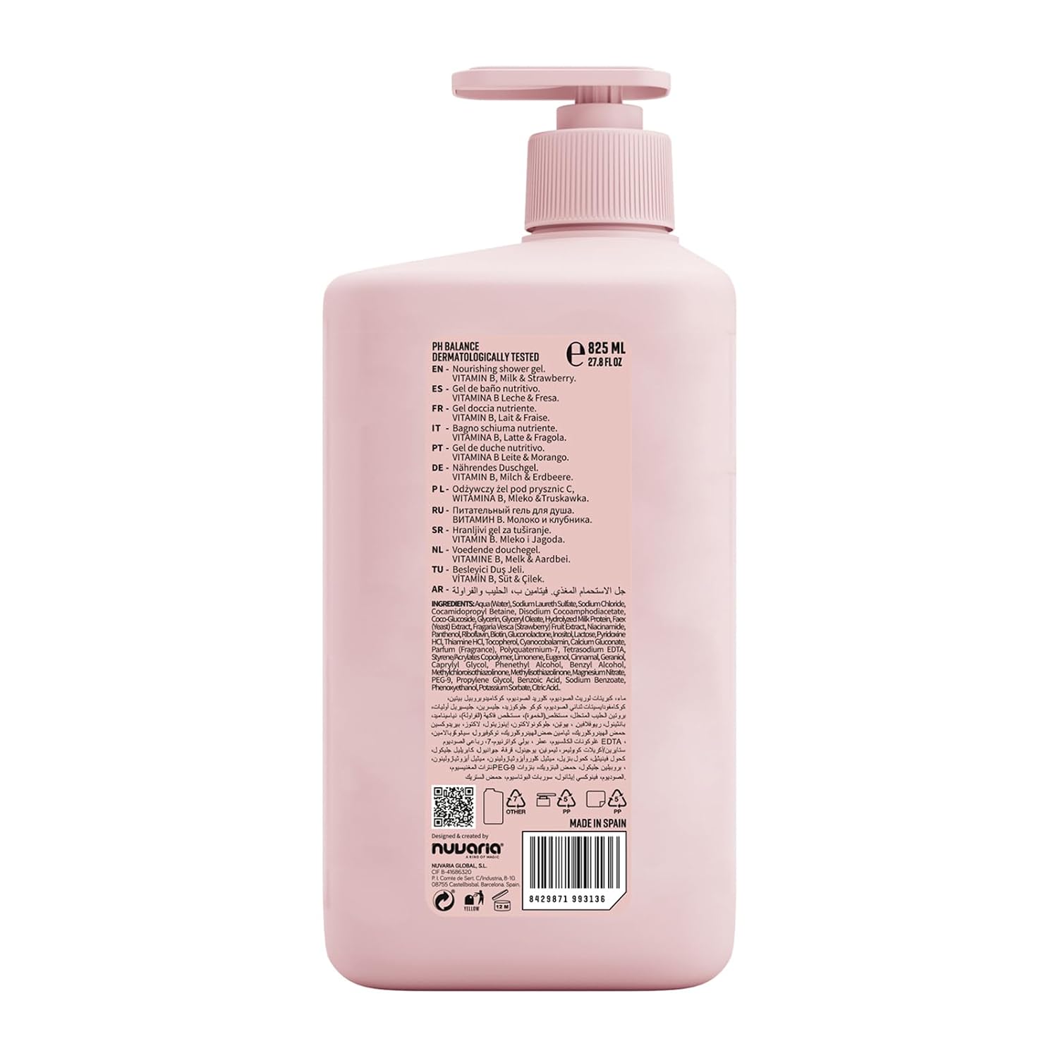 Dicora Urban Fit Shower Gel - Women and Mens Body Wash for All-Day Hydration - Prevents Premature Aging with Vitamin C - Citrus and Peach - 25.4 oz