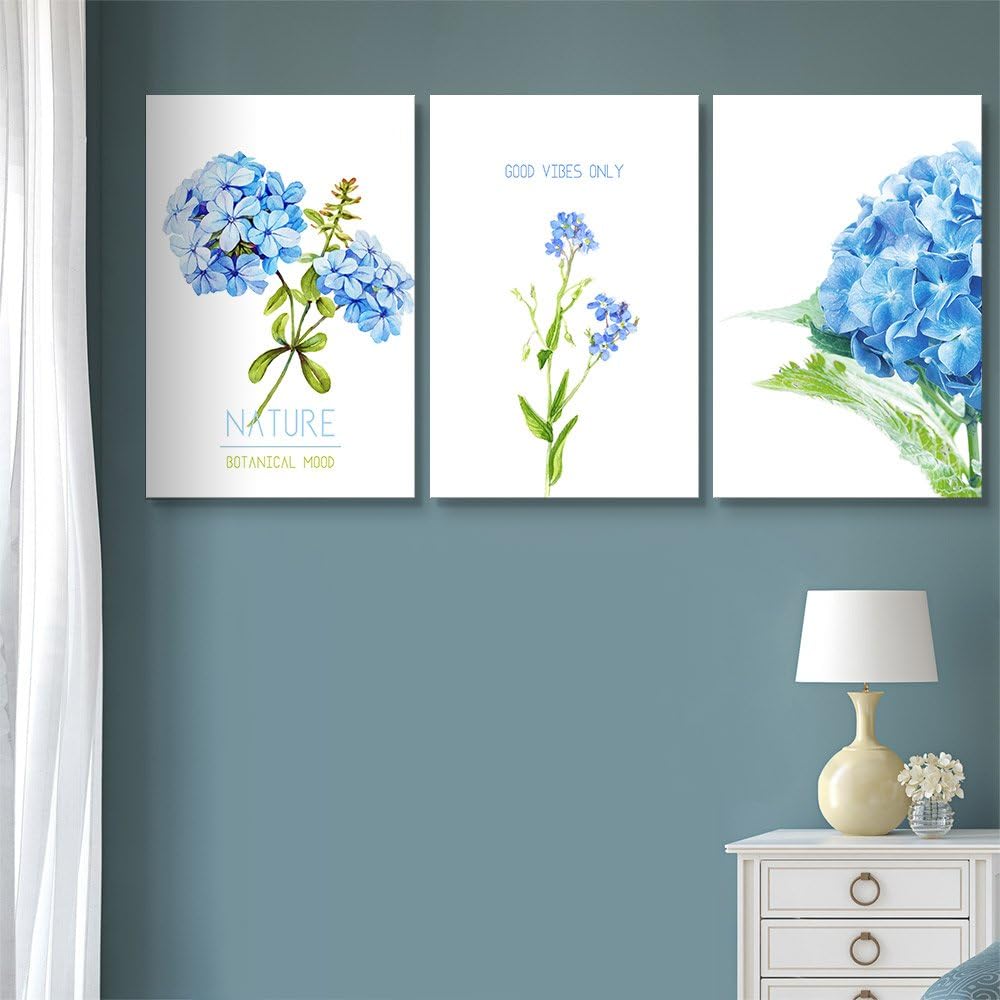wall26 Canvas Prints Wall Art - Ocean Themed 3 Panel Wall Art with Wave,Anchor and Rudder - 16"x24" x 3 Panels