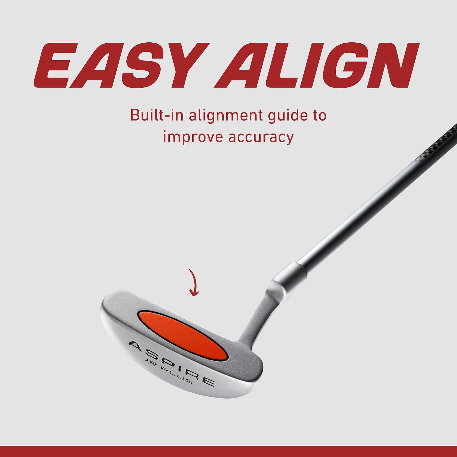 Aspire Junior Plus - Kids Complete Golf Club Set | Aircraft-Grade Aluminum, 15% Larger Clubhead, 7 Iron & Pitching Wedge, Progressive Flex Shafts, Rain Hood, 2 Headcovers