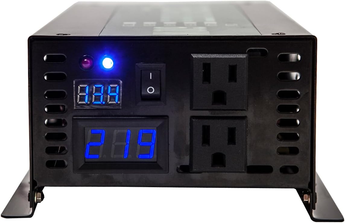 WZRELB RBP80012VCRT 800W 12V 120V Pure Sine Wave Solar Power Inverter with Remote Control Switch