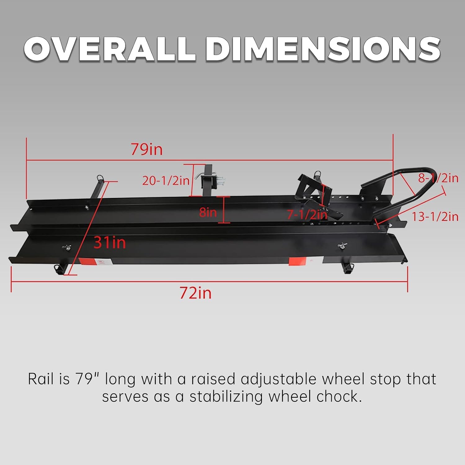 ECOTRIC 600LBS Black Motorcycle Carrier Mount Dirt Bike Rack Hitch Hauler |