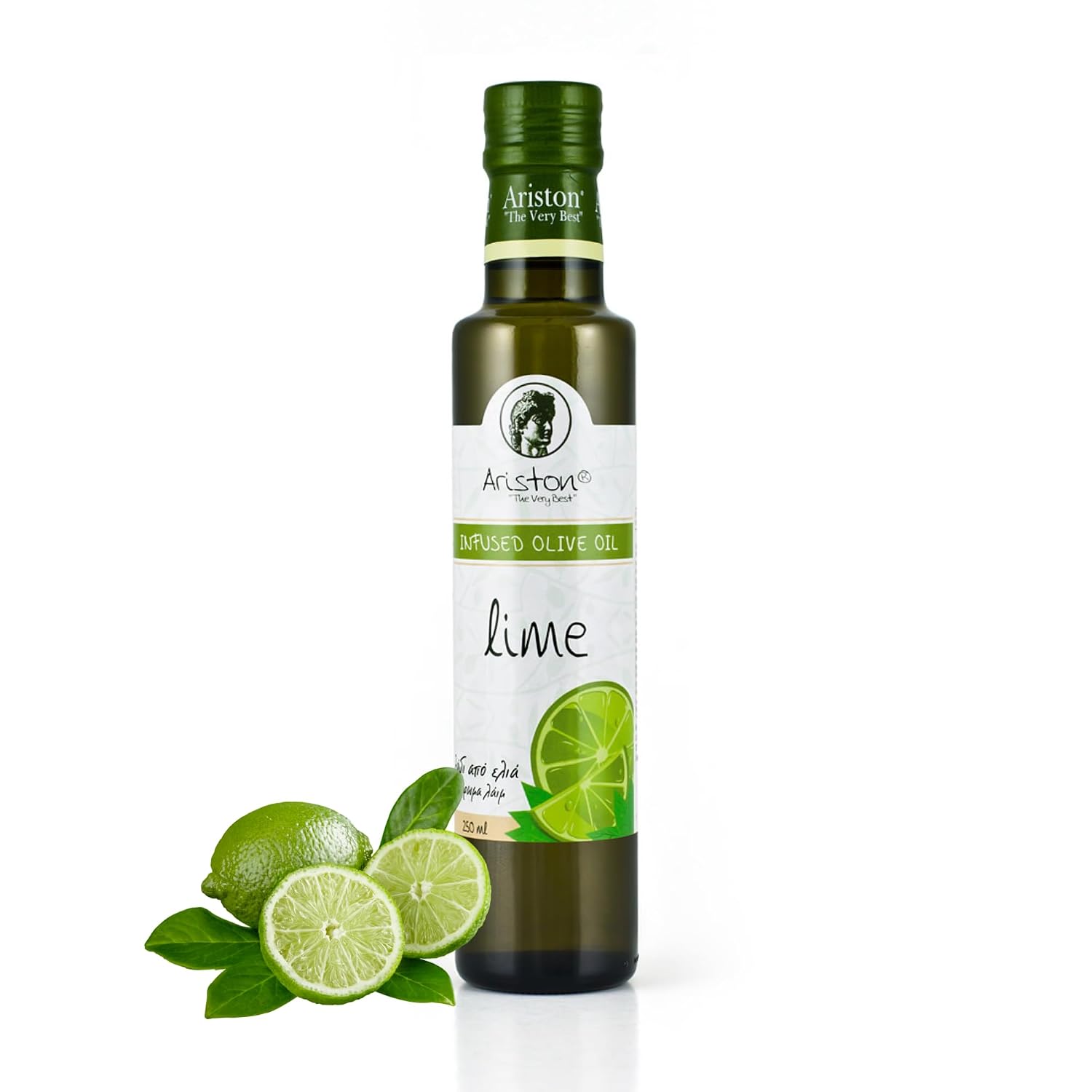 Ariston Organic Greek Olive Oil Extra Virgin, Lemon Infused, 8.45 Fl Oz | Cold Pressed Olive Oil Bottle from Greece for Cooking, Salad Dressing, Marinade & Bruschetta, Everyday Kitchen Use