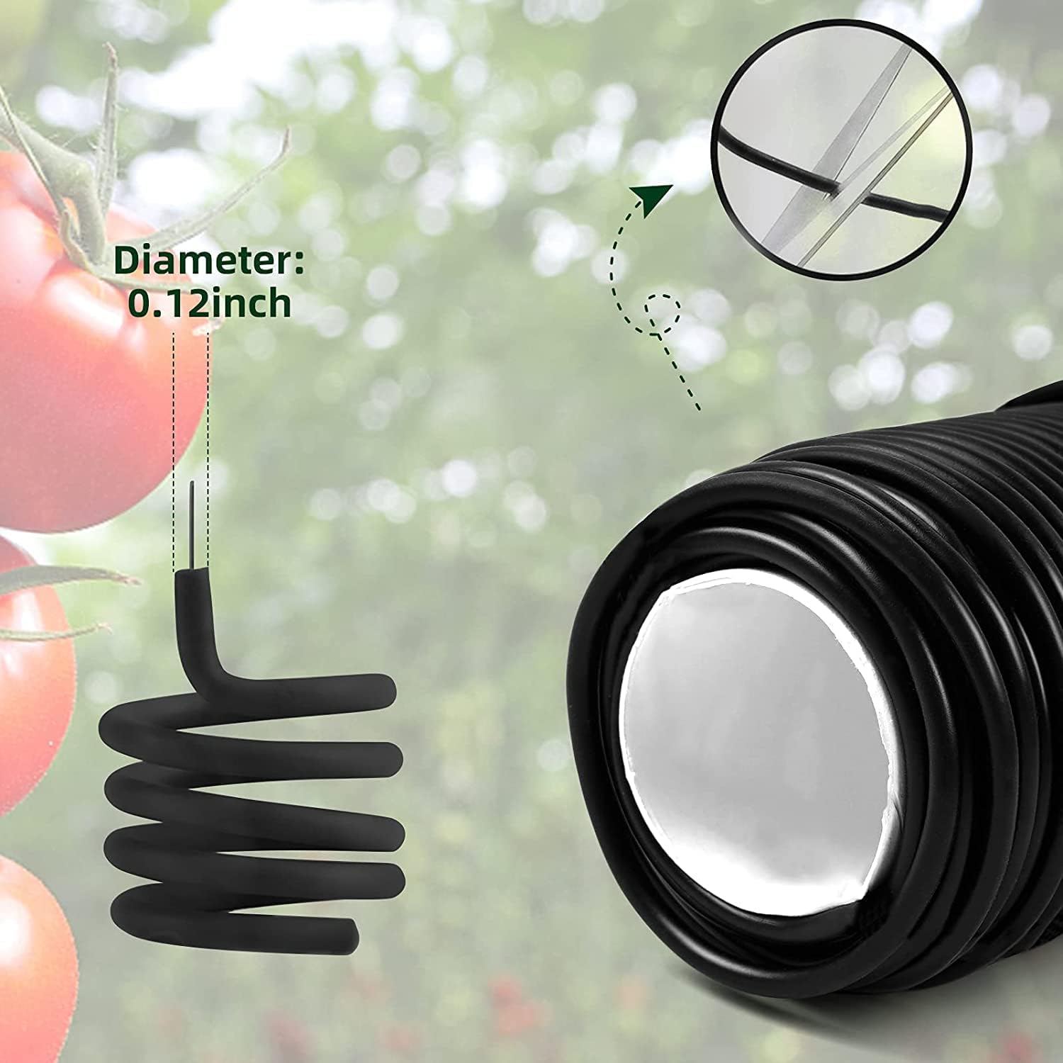 Decoroca Soft Plant Ties for Support - 65.6' Reusable Waterproof Plant Wire, 3.5mm Garden Twist