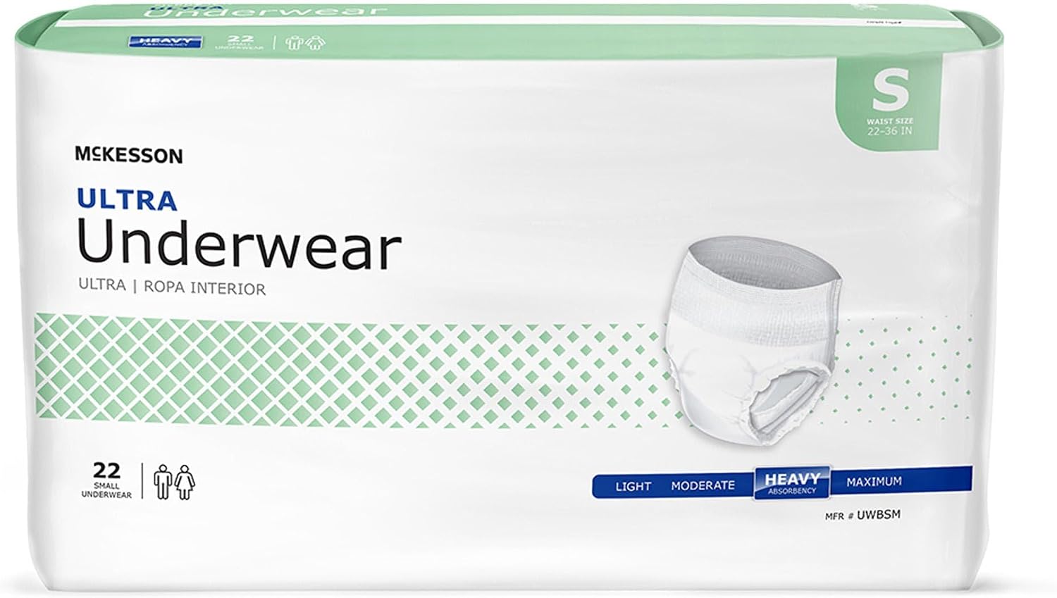 McKesson Ultra Adult Incontinence Underwear, Heavy Absorbency, 44 in, 80 ct | Postpartum and Incontinence Support