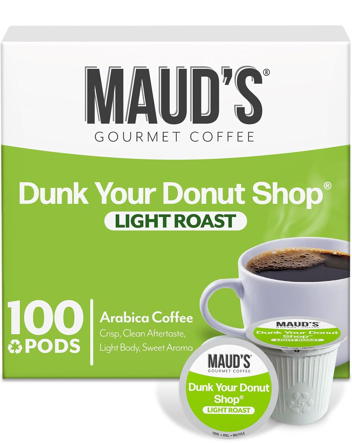 Maud's Family Pack Coffee Pods Variety Pack, 136ct, 12 Assorted Flavors | Medium Roast Flavored Coffee in Single Serve Pods – 100% Arabica Coffee, Compatible with Keurig Coffee Makers