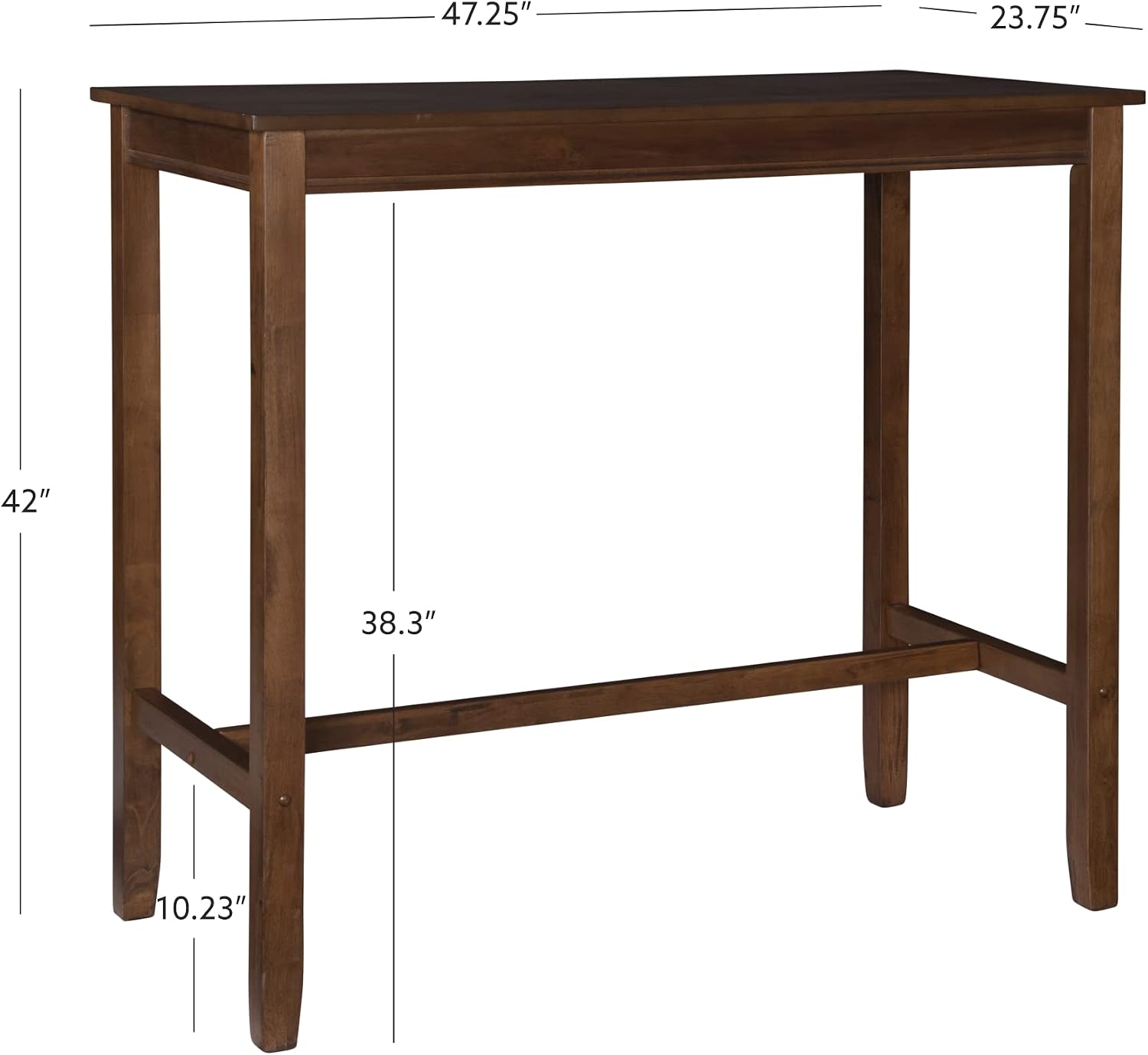 Linon Claridge Rustic Wood 36 inch Height Pub Table