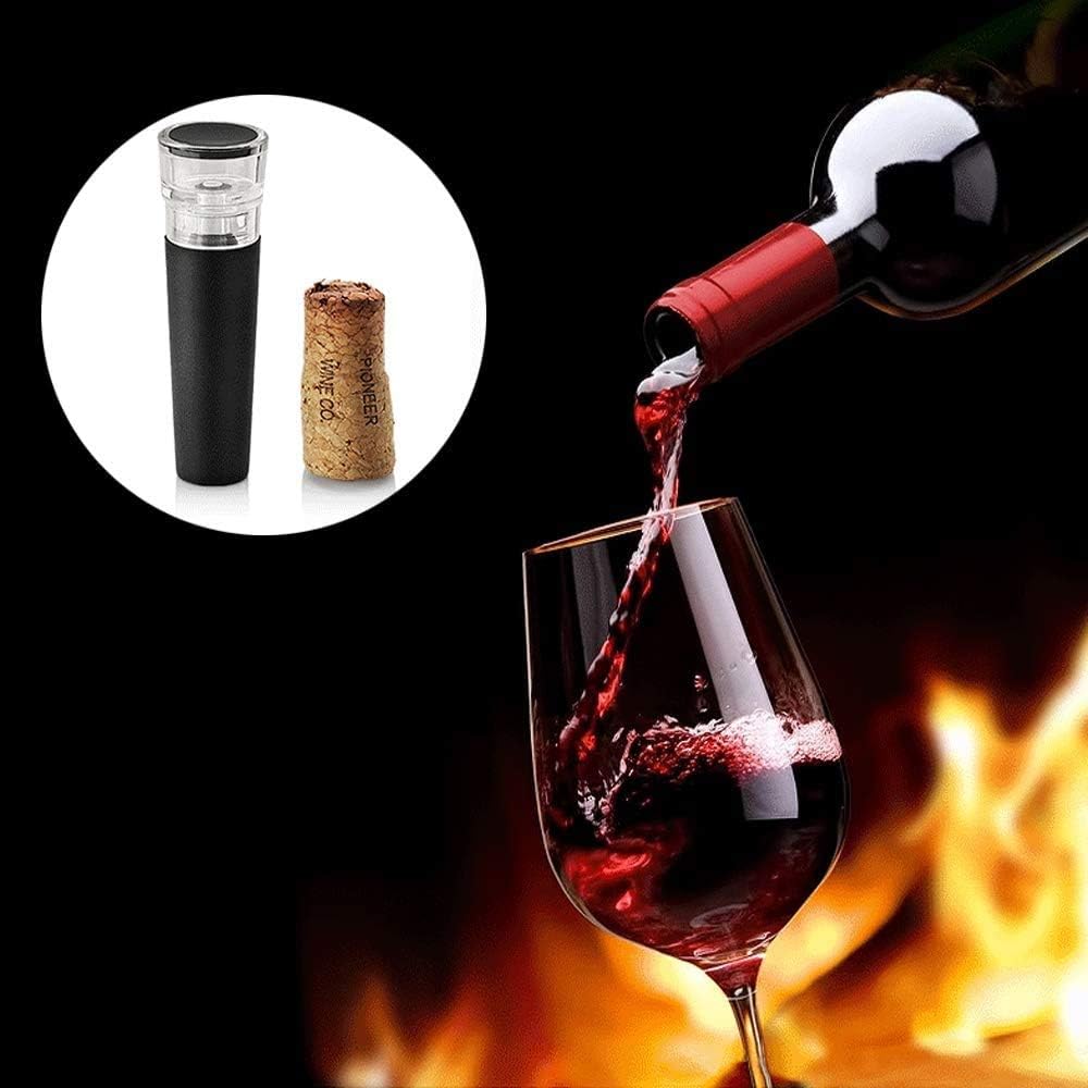 3 Pcs Wine Stopper Vacuum Pump Kits Silicone Wine Bottle Stopper With Built-in Vacuum Wine Saver Pump Keep Wine Fresh Sealing