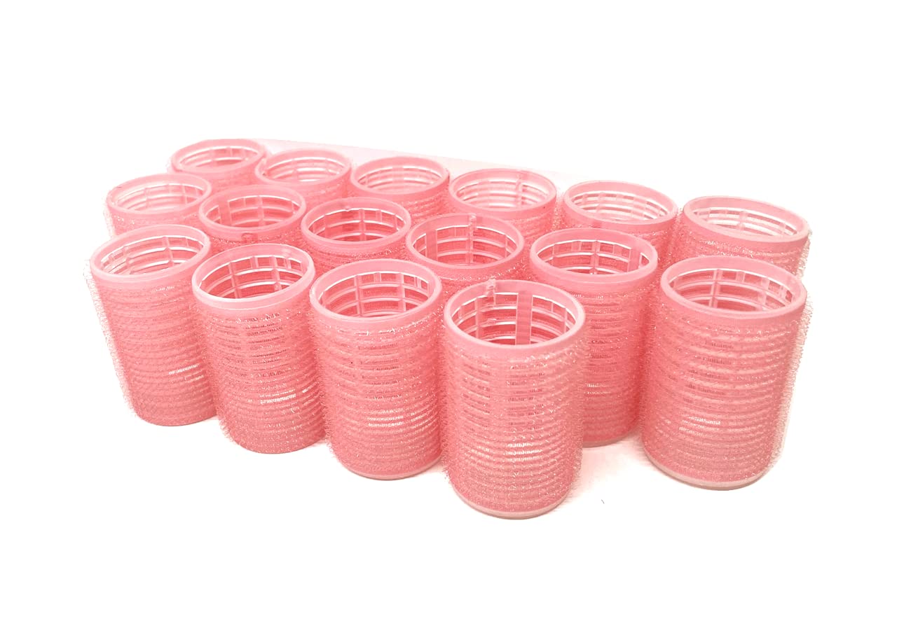 Set of 16 Self Grip Holding Hair Rollers Pro Salon Hairdressing Curlers Great for Fine & Short Hair - Medium Size Self Stick Hair Roller
