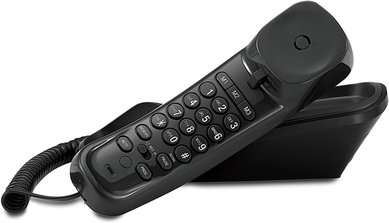 AT&T TR1909 Trimline Corded Phone with Caller ID, White