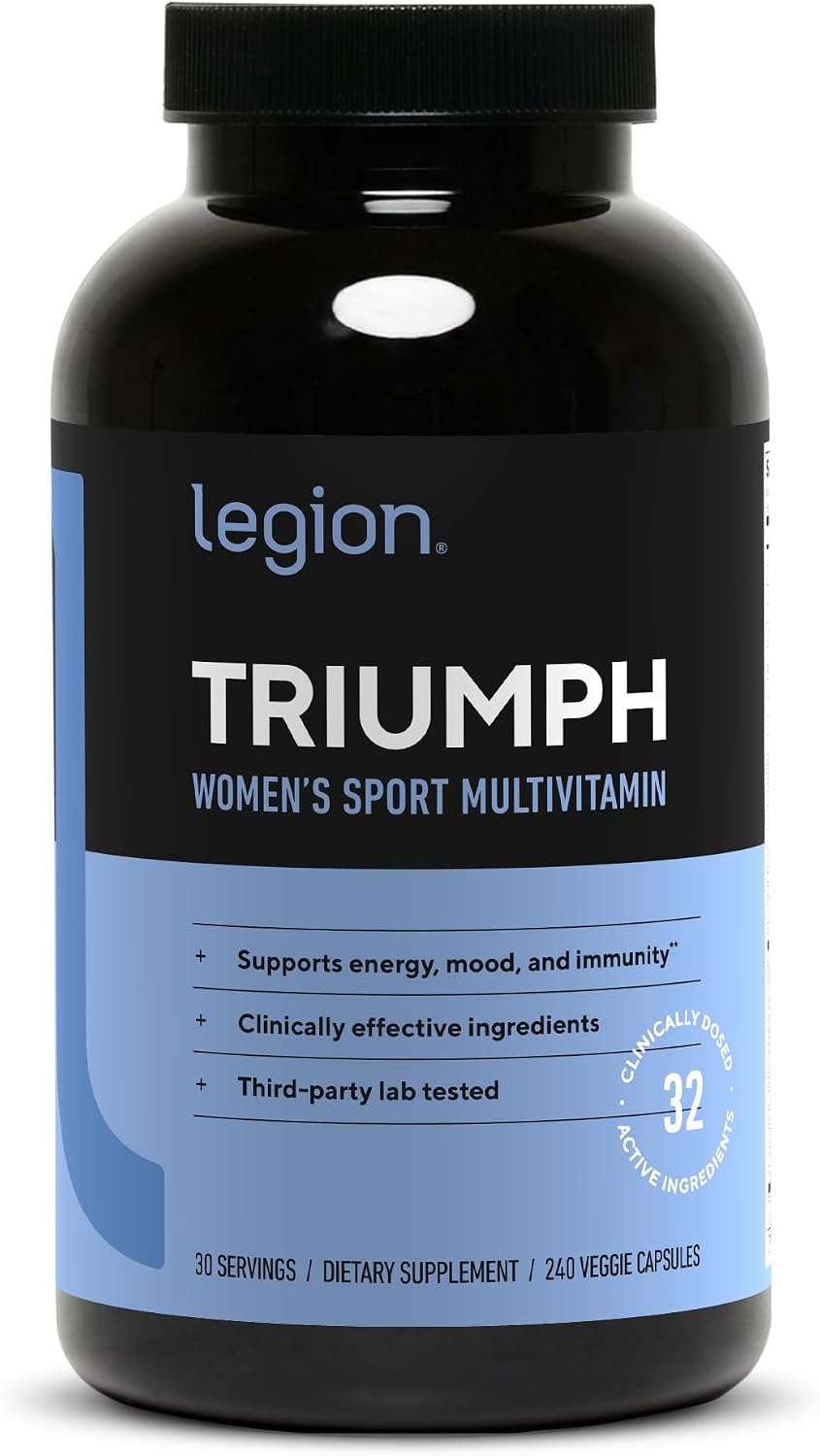 LEGION Triumph Men's Sport Vitamin - Complete Multivitamin for Men - Daily Vitamins for Men to Boost Health and Performance - Men's Multivitamin with 21 Vitamins & Minerals - 30 Servings