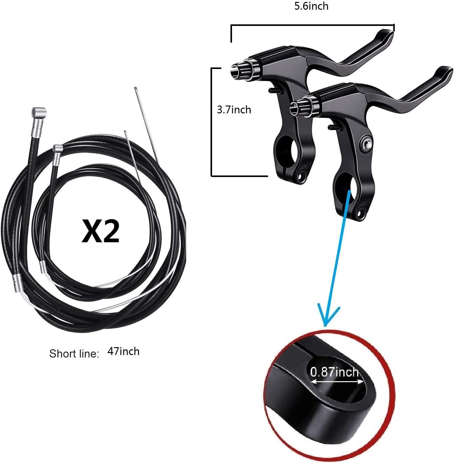 Bike Disc Brake Kit With Front and Rear Caliper、160mm Bike Rotor