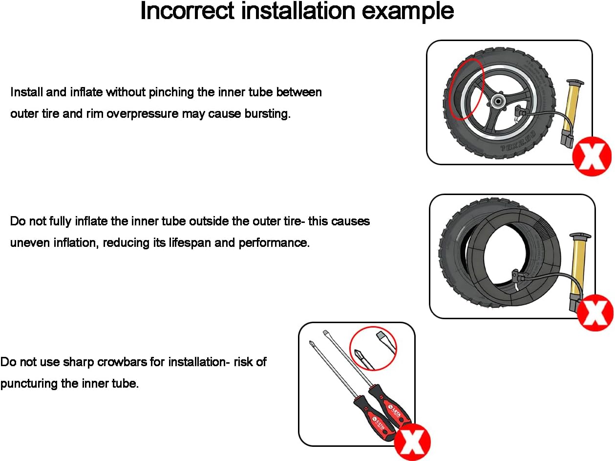 1-Pack 12.5" Scooter Inner Tube 12 1/2 x 2 1/4 Angled Valve Stem 12.5" x 2.25" Tube Compatible with 12.5X1.75 12.5 X 1.95 12.5 X 2.125 12.5 x 2.25