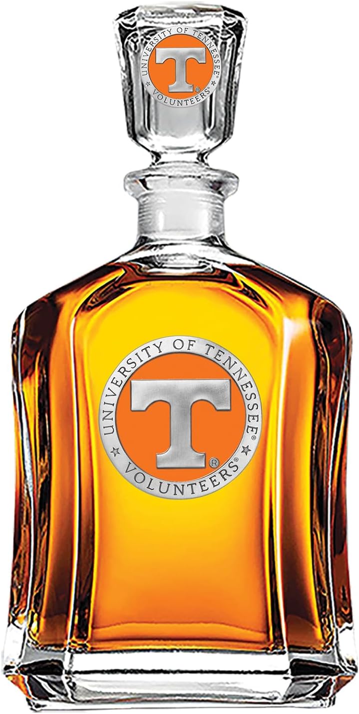 Marines Decanter – Eagle Globe & Anchor | 24 OZ Whiskey Decanter for Liquor with Airtight Stopper | Expertly Crafted Pewter Glass Clear