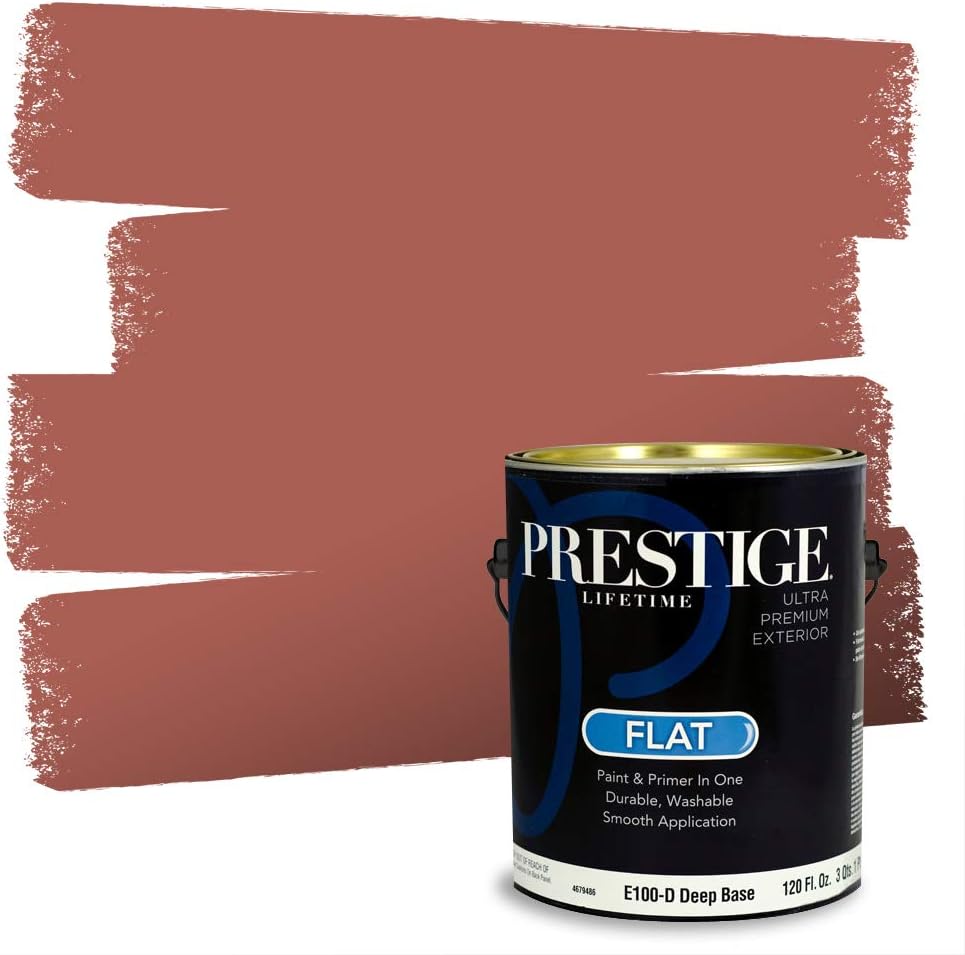 PRESTIGE Paints Exterior Paint and Primer In One, 1-Gallon, Satin, Comparable Match of Sherwin Williams* Grandeur Plum*