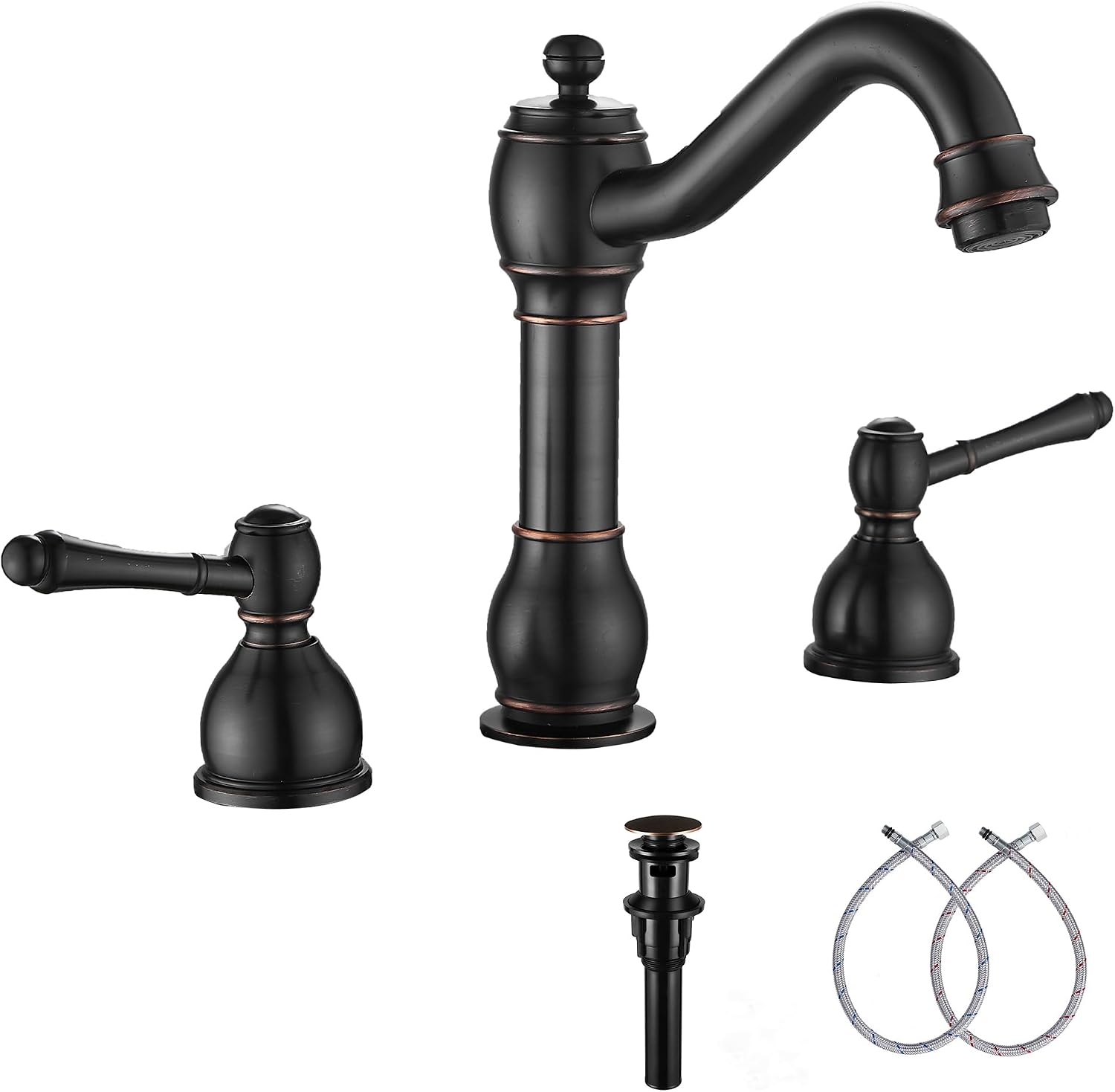 Oil Rubbed Bronze Bathroom Faucet Single Handle One Hole
