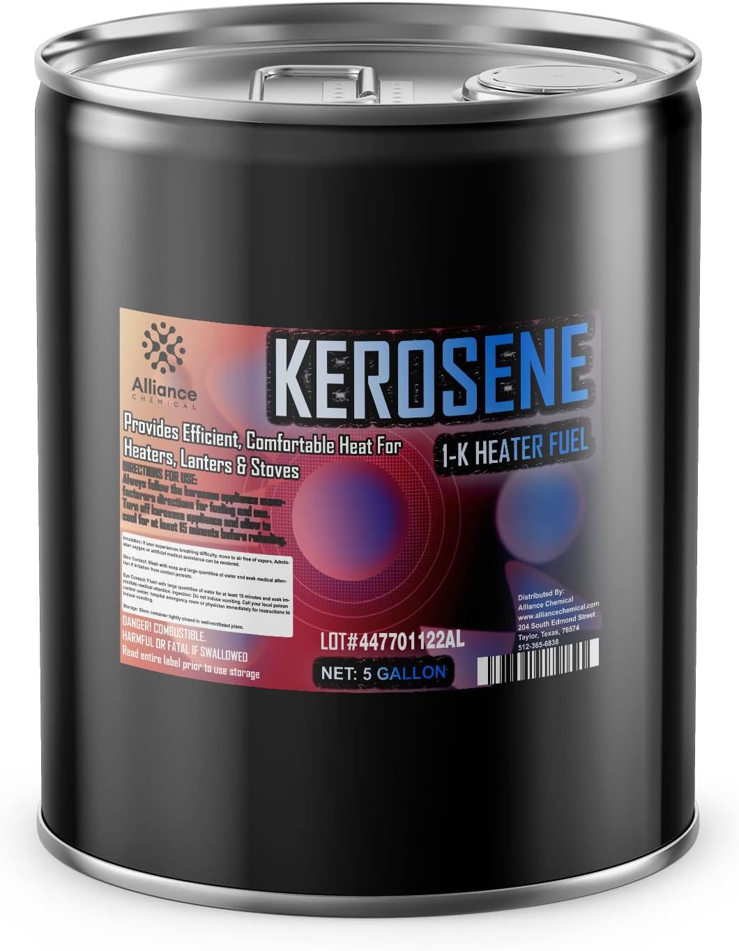 Alliance Chemical K1 Kerosene Fuel for Kerosene Heaters - 5 Gallon - Premium Quality K1 for Reliable Heating