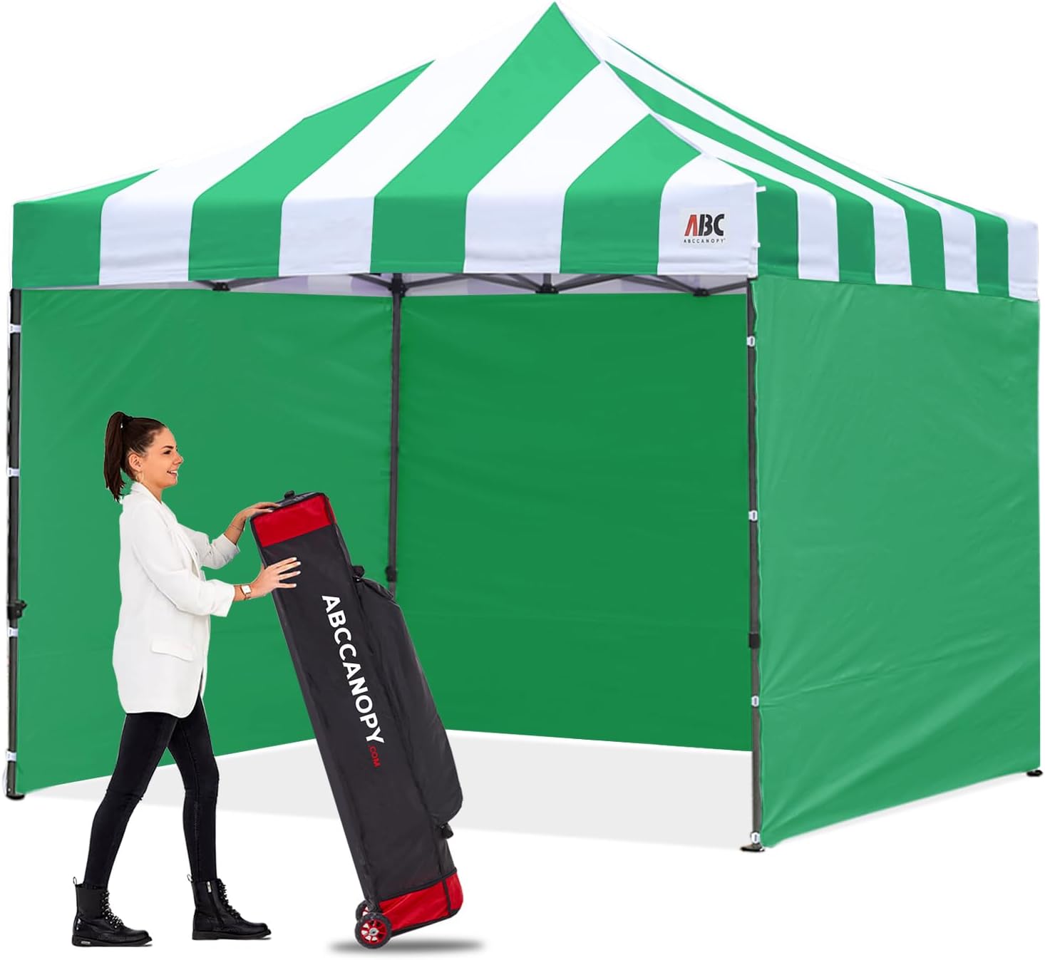 ABCCANOPY Heavy Duty Easy Pop up Canopy Tent with Sidewalls 10x20, Turquoise