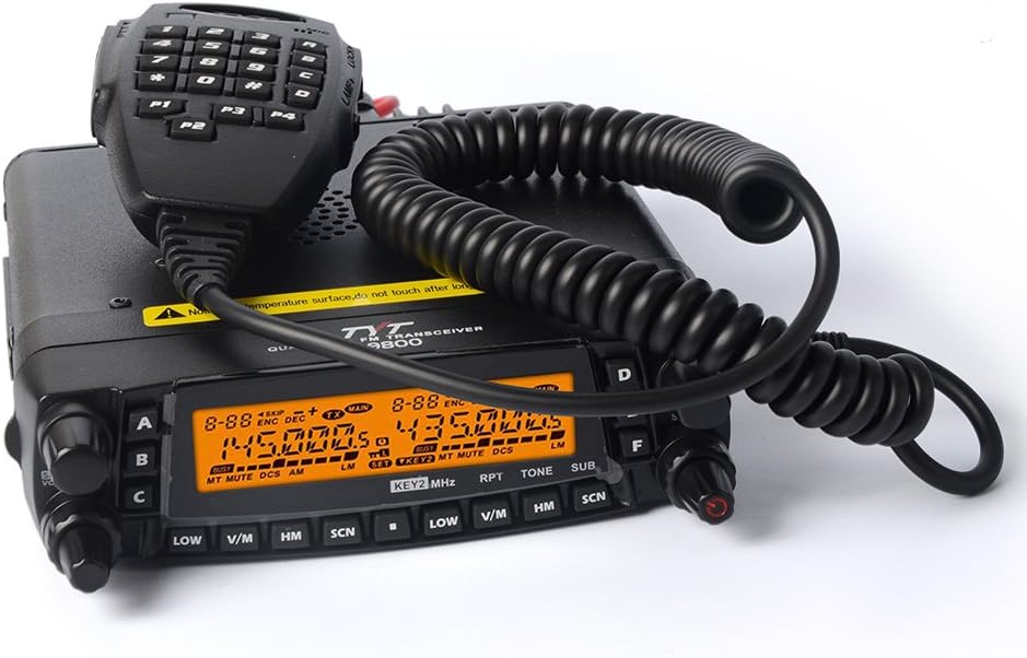 TYT TH-9800 Quad Band 50W Cross-Band Mobile Car Ham Radio Black 5.5 x 1.58 x 8.35" | 5.5 X 1.58 X 8.35 in Size, Licensed Amateur Radio
