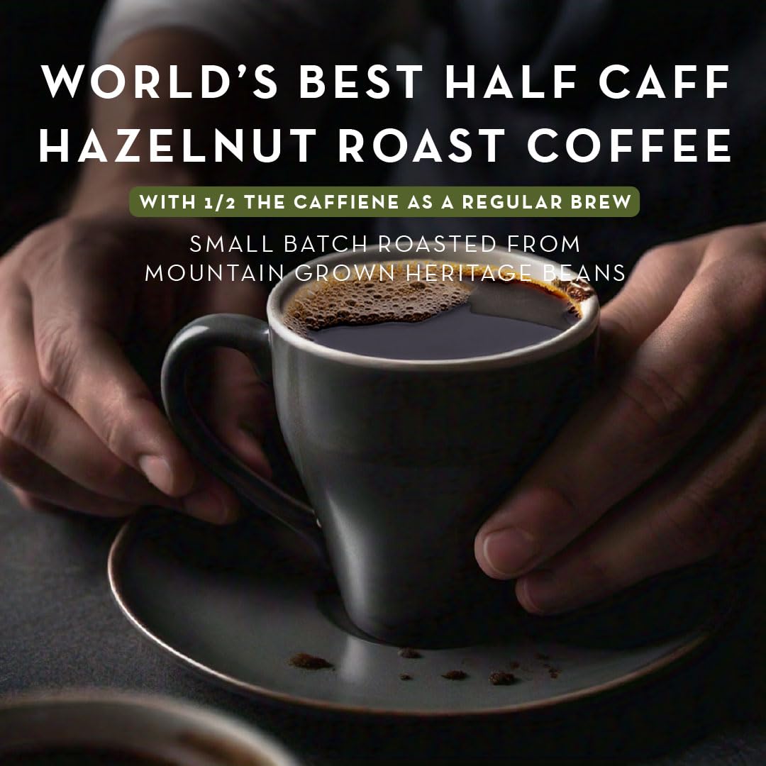 World's Best Half Caff Dark Roast Coffee Pods 100ct Keurig Compatible | 100% Arabica Coffee Single Serve Capsules & Pods Compatible with Keurig K-Cup Coffee Makers