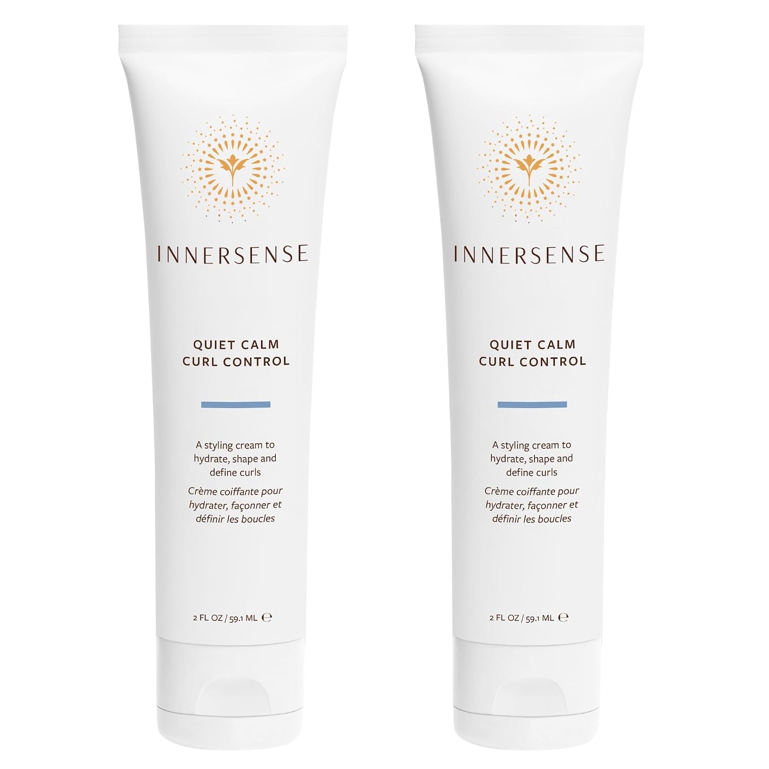 INNERSENSE Organic Beauty - Quiet Calm Curl Control Leave-In Cream (10oz) | Leave-In Curl Styler | Detangles, Tames Frizz + Defines Curls Without Weight | Non-Toxic, Cruelty-Free, Clean Haircare