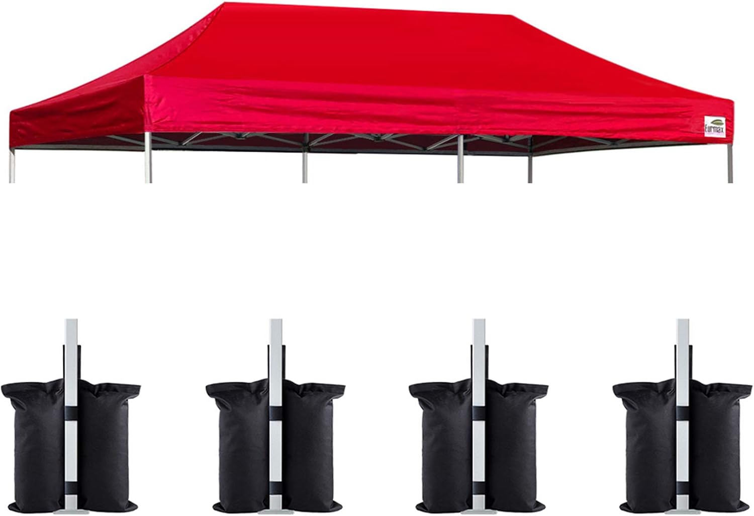 Eurmax USA 10x10 Pop Up Canopy Replacement Top,Universal Instant Canopy Cover ONLY,Heavy Duty UPF 50+ UV Protection,Water & Wind Resistant Tarp,30+ Colors Available,Bonus 4 Sand Bags (White)